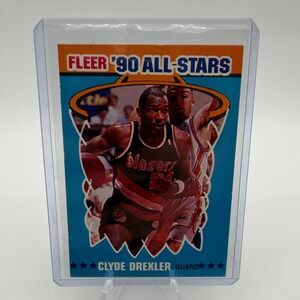 Clyde Drexler 1990 Fleer All-Stars Basketball Card 11 NBA Portland Trail Blazers